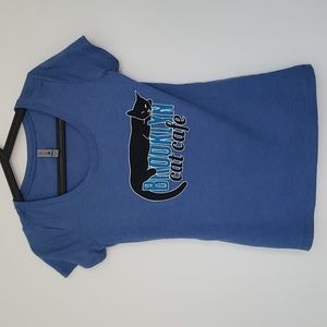 Brooklyn Cat Cafe fitted scoop neck tee